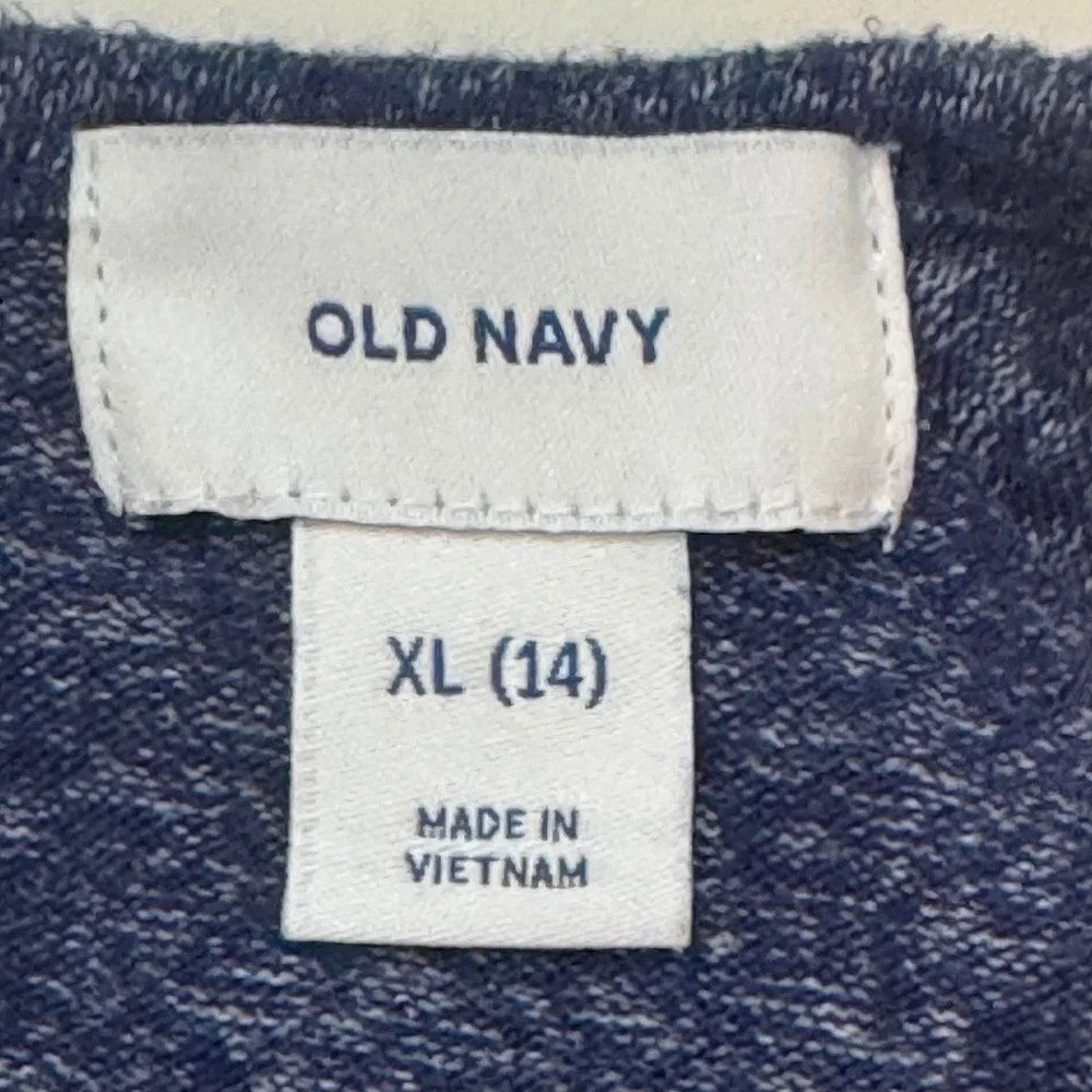 Old Navy Long Sleeve Top Girls XL 14 Blue New Keyhole Back A-Line Knit Shirt